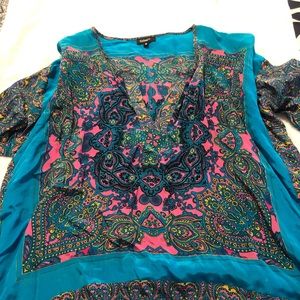 Tolani beautiful silk patterned blouse